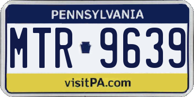 PA license plate MTR9639