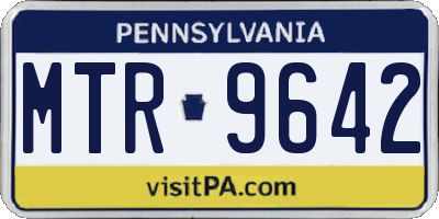 PA license plate MTR9642