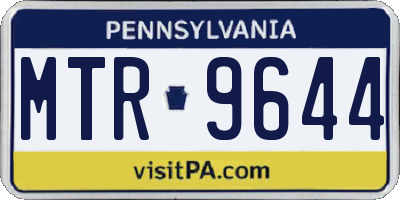 PA license plate MTR9644