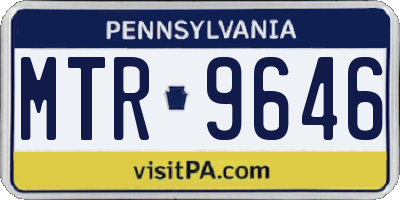 PA license plate MTR9646