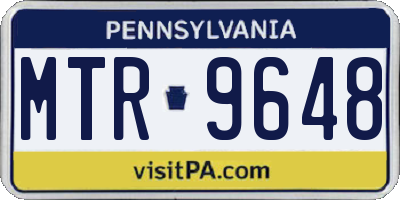 PA license plate MTR9648