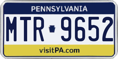 PA license plate MTR9652