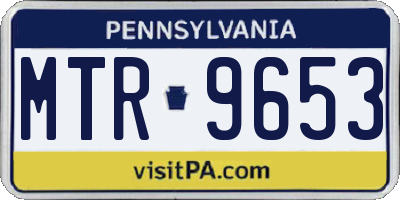 PA license plate MTR9653