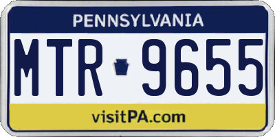 PA license plate MTR9655