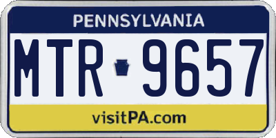 PA license plate MTR9657