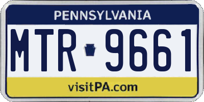 PA license plate MTR9661