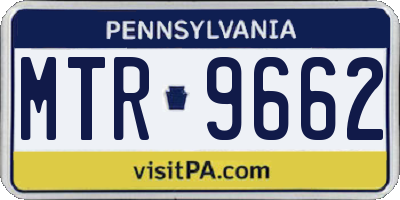 PA license plate MTR9662