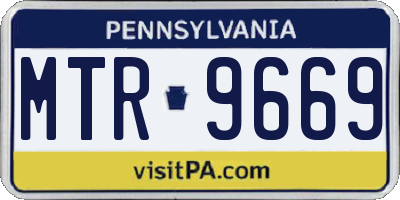 PA license plate MTR9669