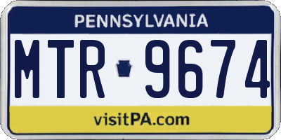 PA license plate MTR9674
