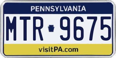 PA license plate MTR9675