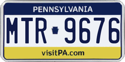 PA license plate MTR9676