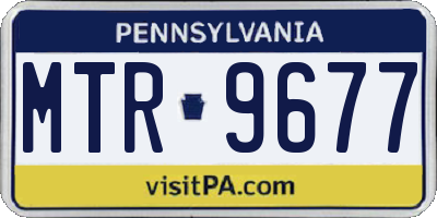 PA license plate MTR9677