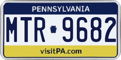 PA license plate MTR9682