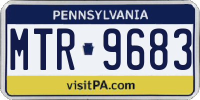 PA license plate MTR9683