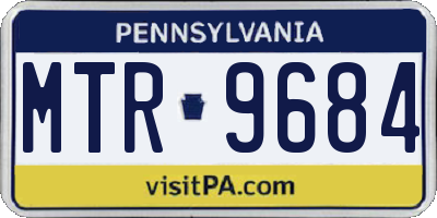 PA license plate MTR9684