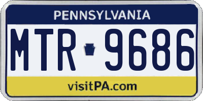 PA license plate MTR9686