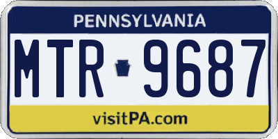 PA license plate MTR9687