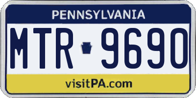PA license plate MTR9690