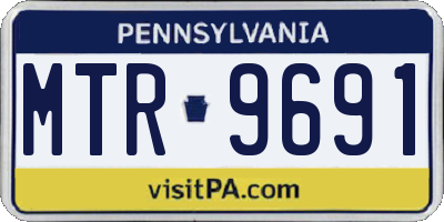 PA license plate MTR9691