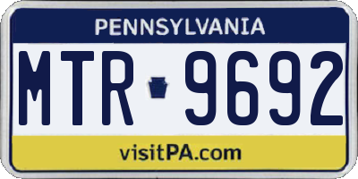 PA license plate MTR9692