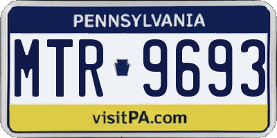 PA license plate MTR9693