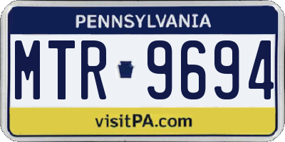 PA license plate MTR9694