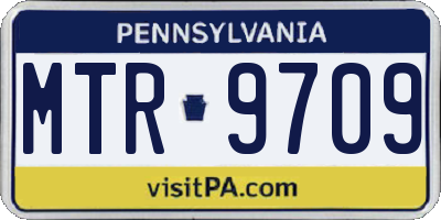 PA license plate MTR9709