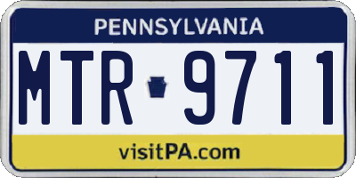 PA license plate MTR9711