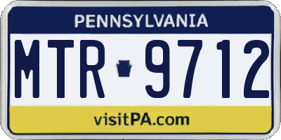 PA license plate MTR9712