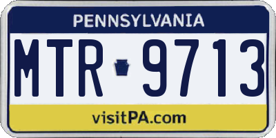 PA license plate MTR9713