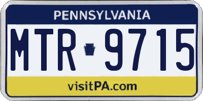 PA license plate MTR9715