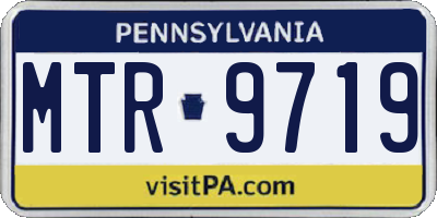 PA license plate MTR9719