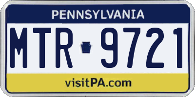 PA license plate MTR9721