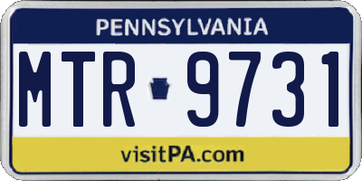 PA license plate MTR9731