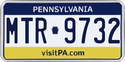 PA license plate MTR9732