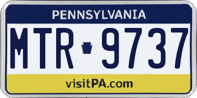 PA license plate MTR9737