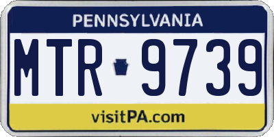 PA license plate MTR9739