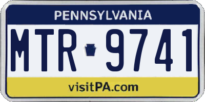 PA license plate MTR9741