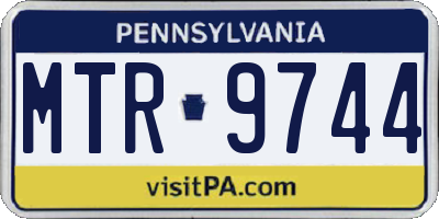 PA license plate MTR9744