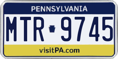 PA license plate MTR9745