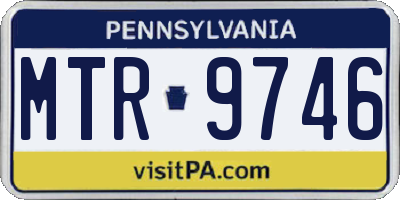 PA license plate MTR9746