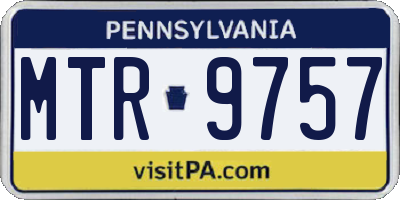PA license plate MTR9757