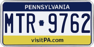 PA license plate MTR9762