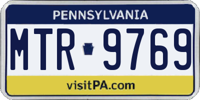 PA license plate MTR9769