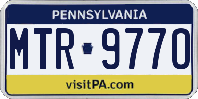 PA license plate MTR9770