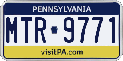 PA license plate MTR9771