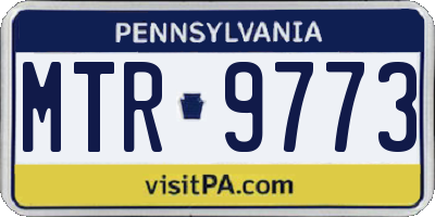 PA license plate MTR9773