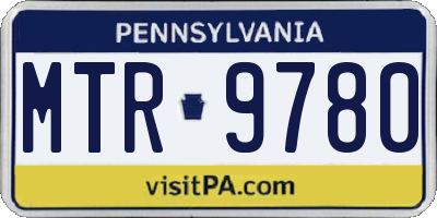 PA license plate MTR9780