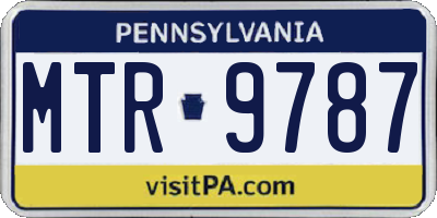 PA license plate MTR9787
