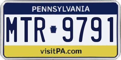 PA license plate MTR9791